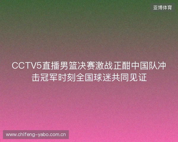 CCTV5直播男篮决赛激战正酣中国队冲击冠军时刻全国球迷共同见证
